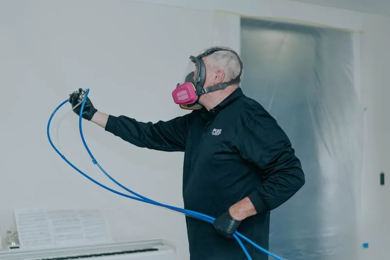 Antimicrobial protectant being applied